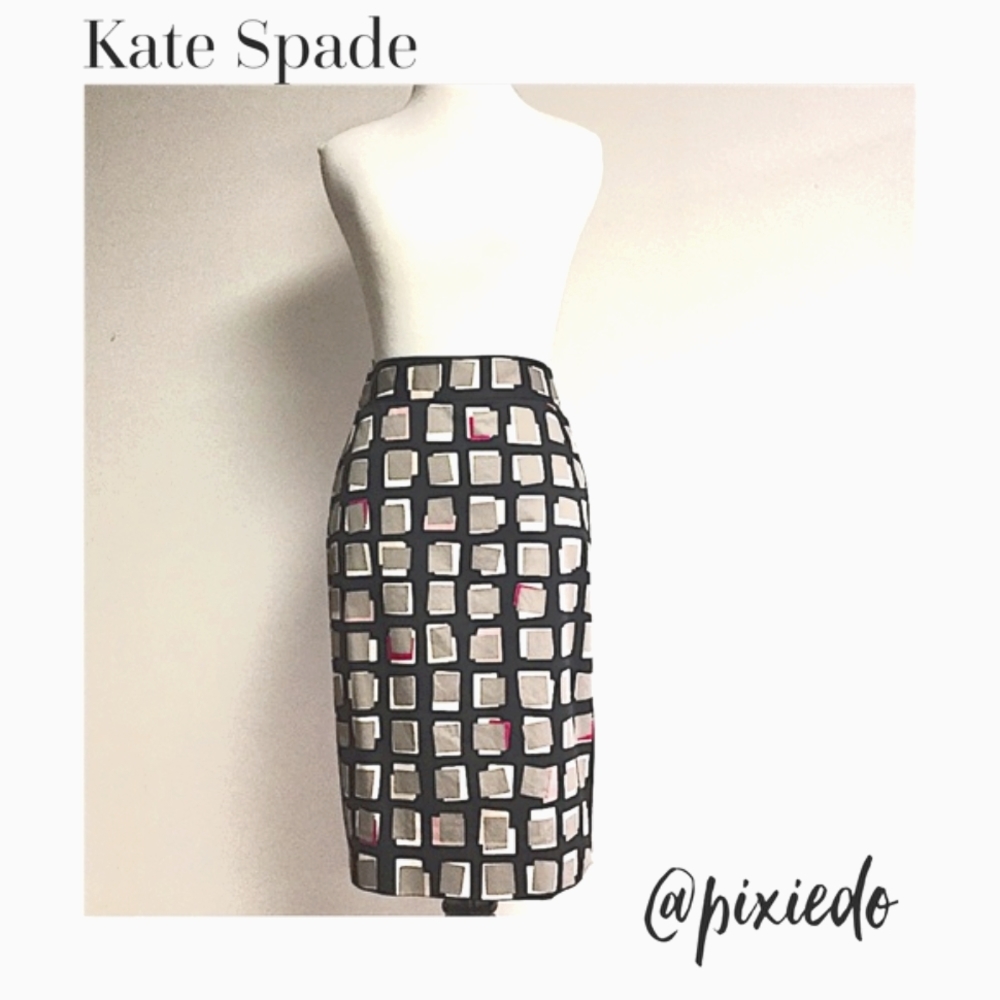 {Kate Spade} “Abstract Sweets” Pencil Skirt